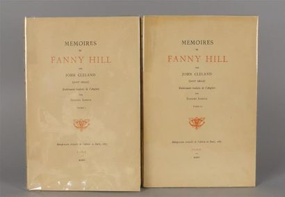 null CLELAND John. Mémoires de Fanny Hill. Paris, [Librairie Hirsch], 1906 ; 2 vol....