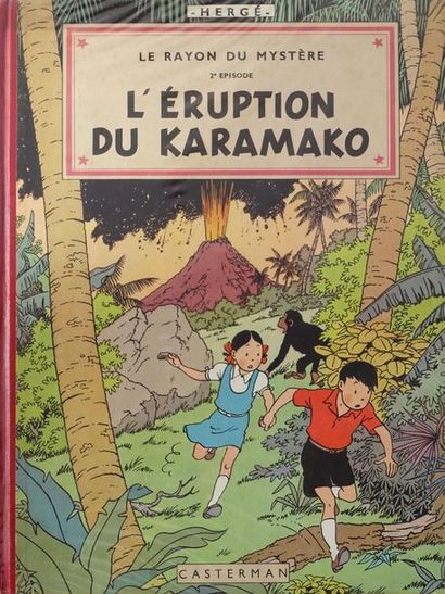 null JO ZETTE ET JOCKO.
L'Éruption du Karamako. 
Casterman 1952, 4e plat B6, cartonné,...