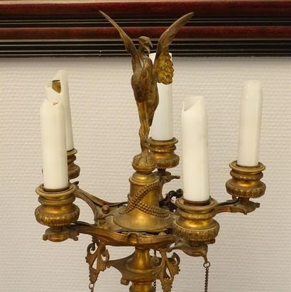 null Attribuée à la Maison Ferdinand BARBEDIENNE (1810-1892)
Paire de candélabres...