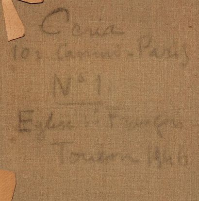  CERIA Edmond (1884-1955). Église Saint-François, Toulon Huile sur toile, signée...