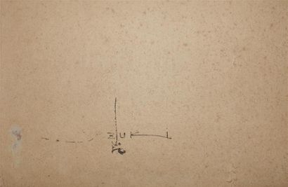 null SUZUKI Takashi (1898-1998).
Composition
Encre sur papier, signée en bas à gauche.
Haut....