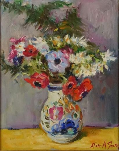 null AGOSTINI Max (1914-1997).
Bouquet de fleurs
Huile sur toile, signée en bas à...