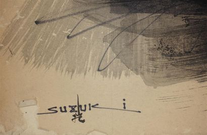 null SUZUKI Takashi (1898-1998).
Composition
Encre, signée en bas à gauche.
Haut....