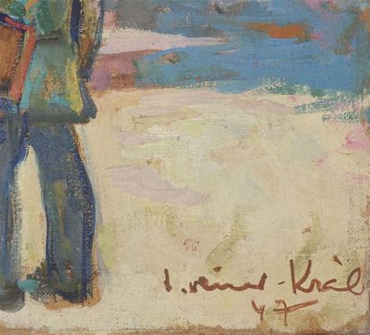 null WEINER-KRÀL Imro (1901-1978).
St Étienne du Mont à Paris
Huile sur toile, signée...