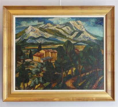 null DOLLEY Pierre (1877-1955).
Paysage du Mont Coudon, Toulon
Huile sur toile, signée...