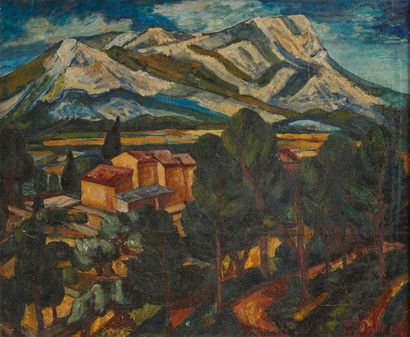 null DOLLEY Pierre (1877-1955).
Paysage du Mont Coudon, Toulon
Huile sur toile, signée...