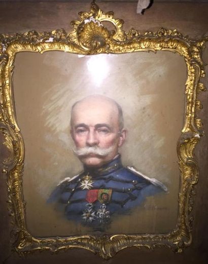 null MODÉRAT D'OTÉMAR Marie-Adolphe-Édouard (1853-1917) 
" Portrait d'un officier...