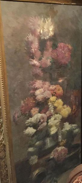 null MODÉRAT D'OTÉMAR Marie-Adolphe-Édouard (1853-1917)
" Composition florale "
Toile.
Haut....