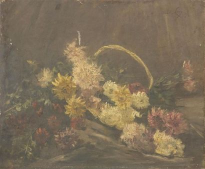 null LÉVY Michel (XIX-XXe s.)
" Natures mortes florales "
Deux huiles sur toile,...