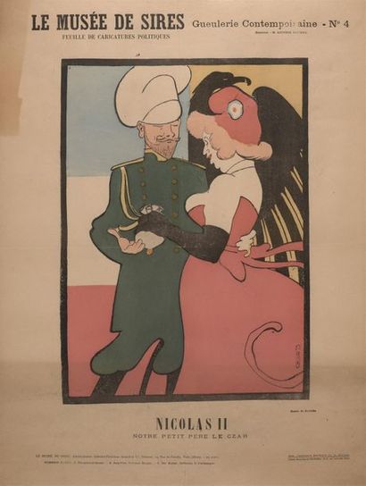 null ROUBILLE Gaston (1872-1955)
Le Musée de Sires
Onze feuilles de caricatures politiques,...