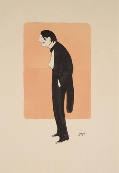 null SEM (1863-1934)
" Portrait de Jean-Louis Forain "
Lithographie en couleurs (toutes...