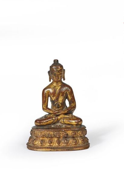 TIBET - XVe-XVIe siècles. Statuette de bouddha...
