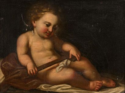 null École Française vers 1700, attribué à Giovanni-Andrea PODESTA.
Le Christ enfant...