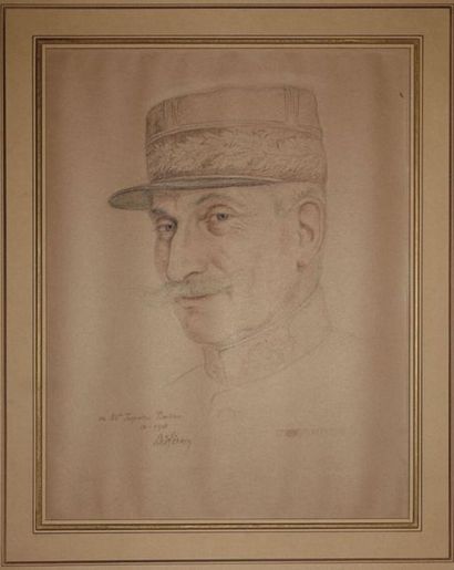 null François de HÉRAIN (1877-1962).
Portrait du médecin Inspecteur Boisson.
Crayon,...