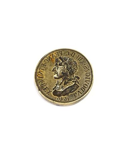 null LOUIS XIII (1610-1643). Matrice pour médaille, 1640. Br. 52,5 mm.