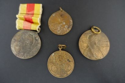 null ALLEMAGNE. 
Sept médailles dont médaille de la Campagne de Chine (1900-1901),...