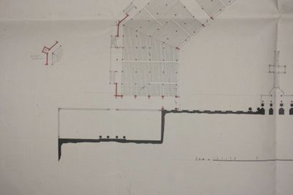 null Pierre FONTAINE (1762-1853), attribué à.
" Plan de la tribune et de l'amphithéâtre...