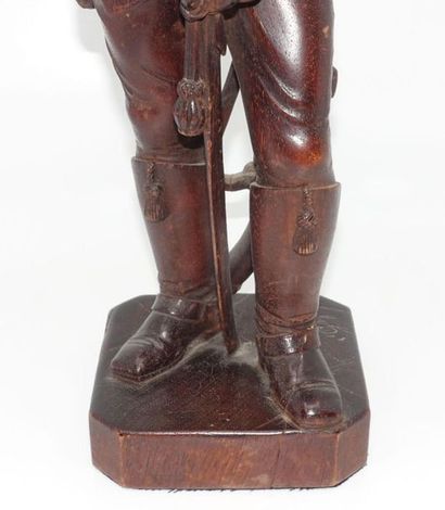 null GAGNEPAIN. French school of the 19th century.
"Chasseur à cheval de la Garde".
Carved...