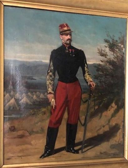null Adolphe YVON (1817-1893).
" Portrait du général Trochu, en uniforme de colonel...