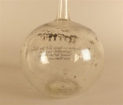 null Émile GALLÉ (1864-1904).
" La pluie au bassin fait des bulles " - 1889. Soliflore...