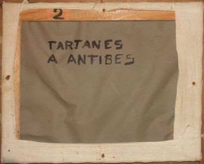 null Bernard DE GUINHALD (né en 1885).
Tartanes à Antibes 
Huile sur toile, signée...