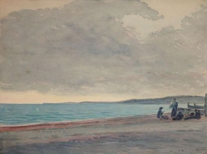 null Tony MINARTZ (1870-1944).
Bord de mer, ciel nuageux
Deux aquarelles, portent...