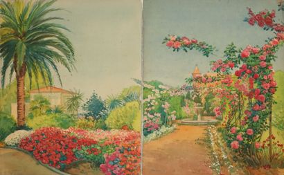 null Tony MINARTZ (1870-1944).
Parcs
Deux aquarelles, signées en bas à gauche et...