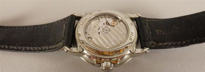 null BLANCPAIN. No. 014. Léman. 
Montre bracelet en acier. Boîtier avec fond transparent....