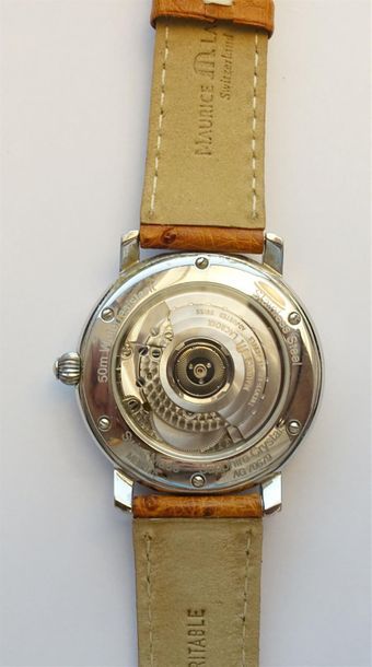 null MAURICE LACROIX. No. MP6378. 
Montre bracelet en acier. Boîtier avec fond transparent....