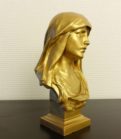 null Eugène MARIOTON (1854-1933).
Buste de Vierge
Bronze à patine dorée, fonte Siot.
Haut....