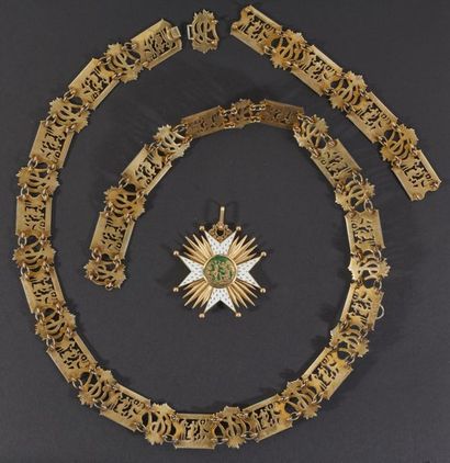 null ORDRE SAINT-HUBERT, fondé en 1444.
Collier de chevalier en vermeil et émail...