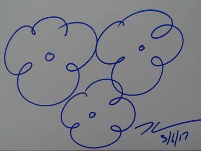  Jeff Koons, dessin, 29,5x21cm Gazette Drouot