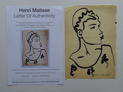 Henri Matisse Henri Matisse-attribué, dessin à l'encre, 28x19cm aprox.,Henri Matisse... Gazette Drouot