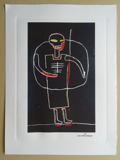 Jean-Michel BASQUIAT Jean-Michel Basquiat (après), lithographie, signée à l'impression,... Gazette Drouot