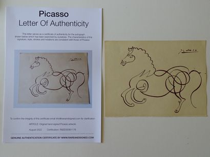 PABLO PICASSO Pablo Picasso-attribué, dessin à l'encre, 22X17cm aprox. Pablo Ruiz... Gazette Drouot