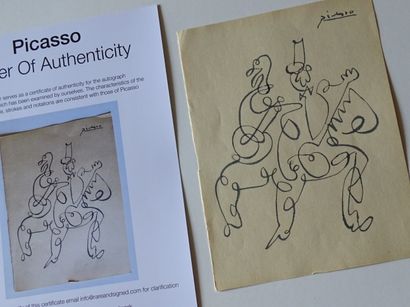 PABLO PICASSO Pablo Picasso-attribué, dessin à l'encre, 22x17cm aprox. Pablo Ruiz... Gazette Drouot