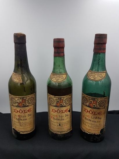 3 bouteilles, SUISSE DOLE ?, 3 bouteilles, SUISSE DOLE ?, "Clos du château"
"Médaille...
