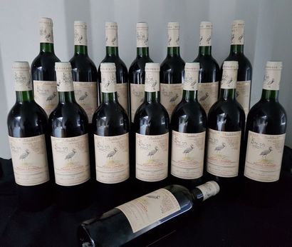 15 bouteilles, Rouges de Bordeaux, Le Bec en sabot, Pessac-Léognan 2002 15 bouteilles,...