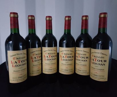 6 bouteilles PESSAC-LEOGNAN, Latour Léognan, 1999 6 bouteilles PESSAC-LEOGNAN, Latour...