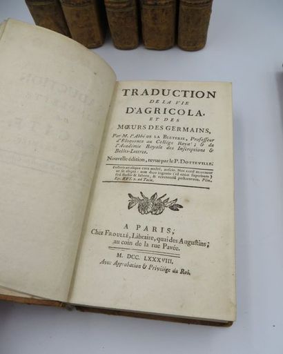 DOTTEVILLE J.H, Annales de Tacite, troisième édition, revue et corrigée par J.H DOTTEVILLE,...