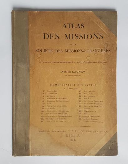 LAUNAY (Adrien). Atlas des missions de la société des missions étrangères, imprimé...