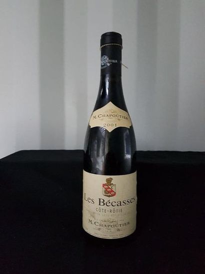 1 bouteille COTE-ROTIE, Les bécasses, Chapoutier, 2001 1 bouteille COTE-ROTIE, Les...