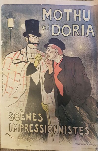 STEINLEN STEINLEN
"Mothu et Doria [chanteurs] scènes impressionnistes", illustrée...