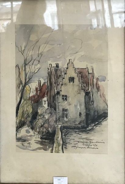 *ÉCOLE MODERNE *ECOLE MODERNE

Bruges, 1931

Aquarelle et fusain sur papier signé...