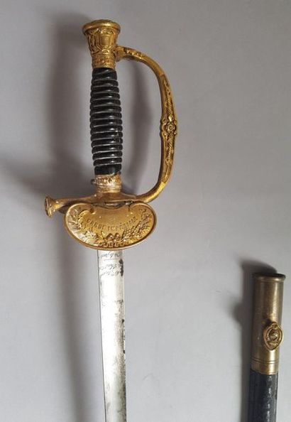 Epée de la Garde Impériale, garde en laiton à une branche au Epée de la Garde Impériale,...