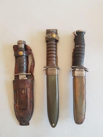 Trois couteaux de commando XXe Trois couteaux de commando XXe