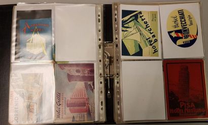 Album d'étiquettes Hôtel, Voyages, Bagages Album d'environ 200 étiquettes anciennes...