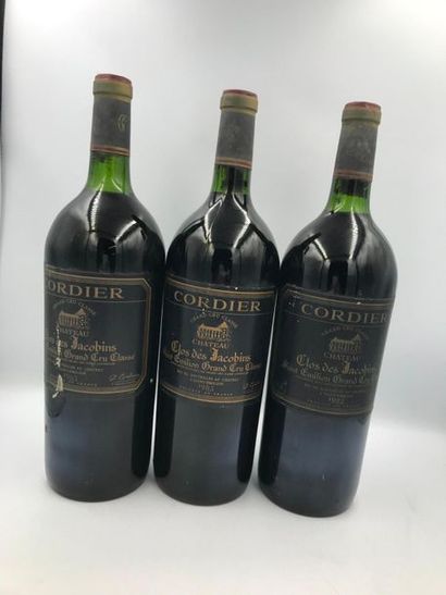 3 Magnums Château CLOS DES JACOBINS, St Emilion GCC, 1983 3 Magnums Château CLOS...