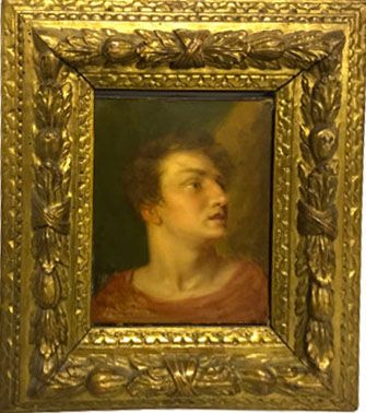 null 
Italian School circa 1800
Head of a young man
Oil on canvas
25 x 20,5 cm
Old...