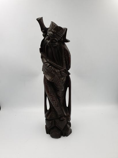 null 
Carved wooden SAGE
China 20th century
H : 39 cm
